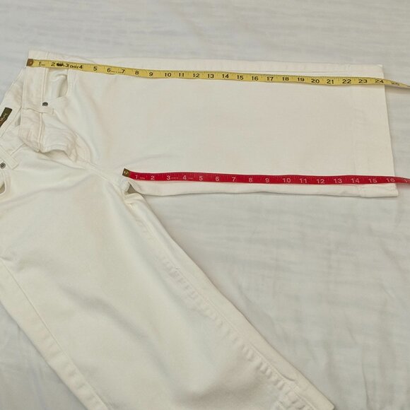 David Kahn Jeanswear Size 27 Winter White Wide Legged Capris - Picture 7 of 14